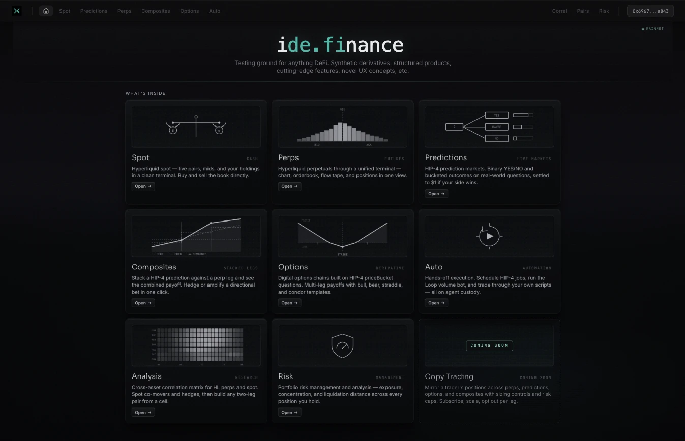 ide.finance terminal home