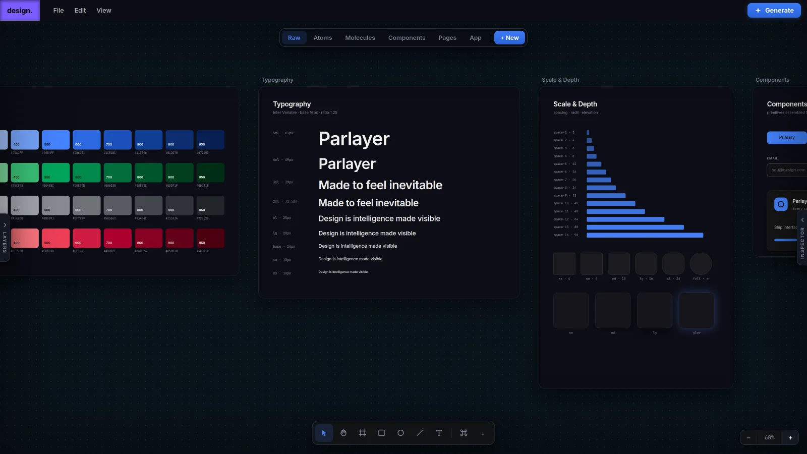pro — design system canvas